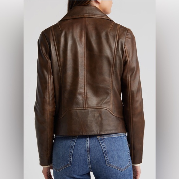 RAG & BONE (nwt $995) Mack Lambskin Leather Jacket Sz Medium - Picture 8 of 17